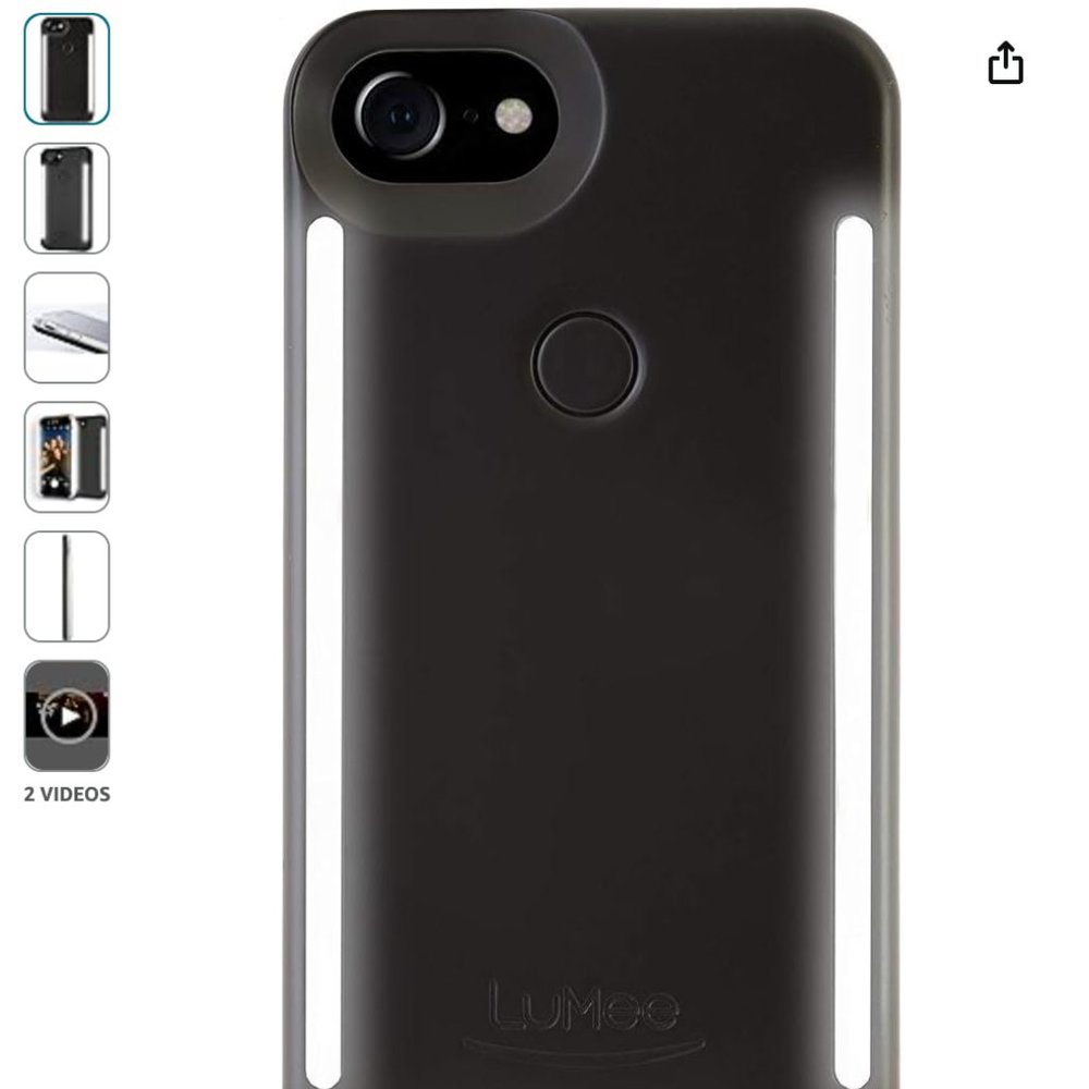 LuMee Duo Phone Case, Black Matte